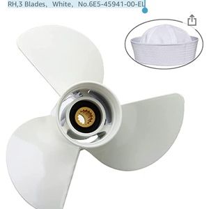 Outboard engine aluminum propeller. Brand new in box!